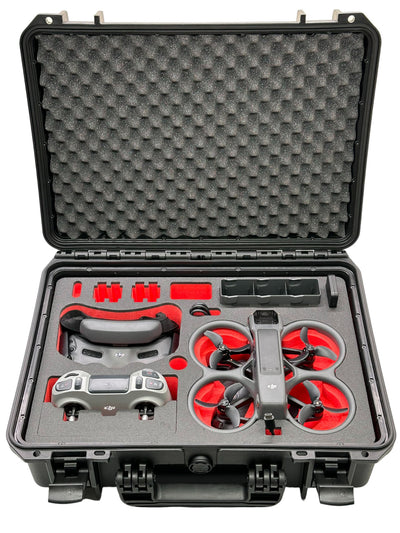 Professioneller Koffer für DJI Avata 2 Combo - DJI RC Motion 3 - DJ Goggles 3 - extrem viel Platz - Made in Germany