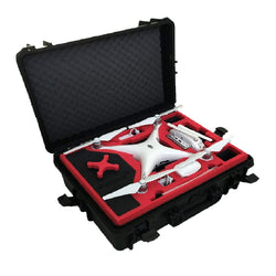 Professioneller Koffer - Transportkoffer passend für DJI Phantom 4 Professional Plus und Obsidian mit Platz für 6 Akkus + Zubehör - MC-CASES - Made in Germany - Outdoor Koffer - IP67 Wasserdicht